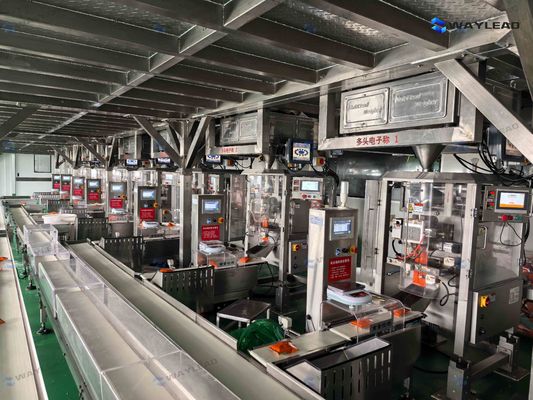 Vertical Form Fill Seal Machine Composite PE Film 15-120BPM Multi Size Bags