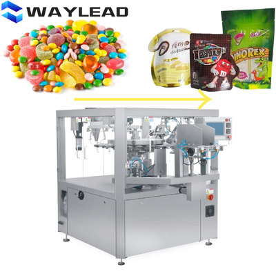 Automatische vorgefertigte Stand-Up-Beutel-Reißverschlussbeutel-Verpackungsmaschine für Nüsse, Snacks, Flüssigkeiten und Pulver
